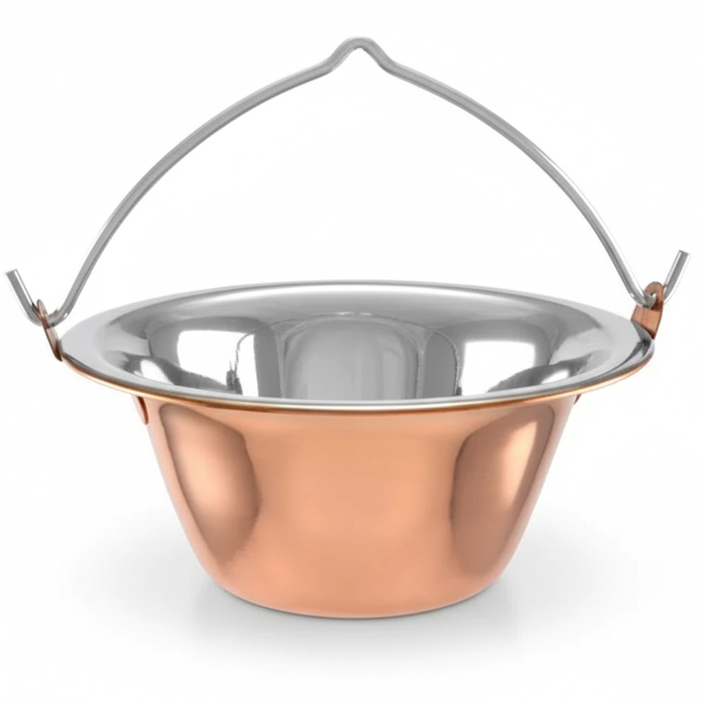 Nerezové mini kotlíky s medeným povrchom 12x